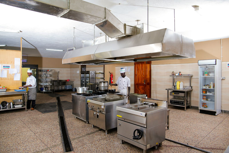 The kitchen at Maya Nature Resort.