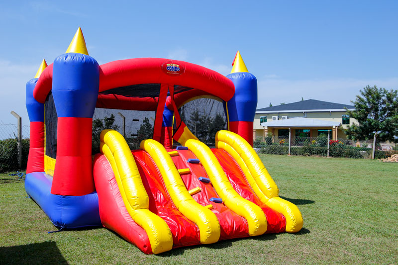 Inflatable slide at Maya Nature Resort.